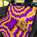 Yellow Explosion Moving Optical Illusion Pet Car Back Seat Cover