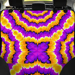 Yellow Explosion Moving Optical Illusion Pet Car Back Seat Cover