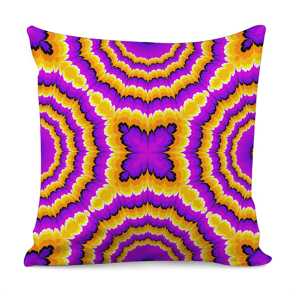 Yellow Explosion Moving Optical Illusion Pillow Cover