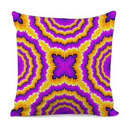 Yellow Explosion Moving Optical Illusion Pillow Cover