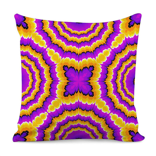 Yellow Explosion Moving Optical Illusion Pillow Cover