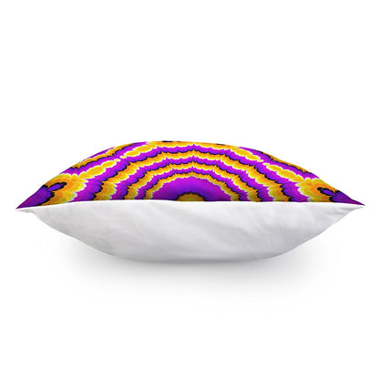 Yellow Explosion Moving Optical Illusion Pillow Cover