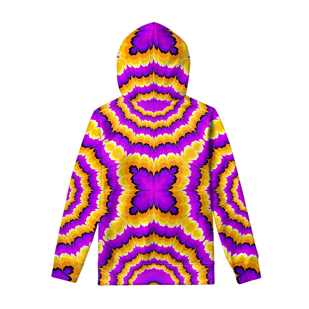 Yellow Explosion Moving Optical Illusion Pullover Hoodie