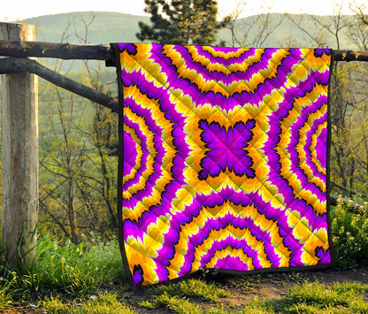 Yellow Explosion Moving Optical Illusion Quilt