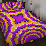 Yellow Explosion Moving Optical Illusion Quilt Bed Set