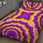 Yellow Explosion Moving Optical Illusion Quilt Bed Set