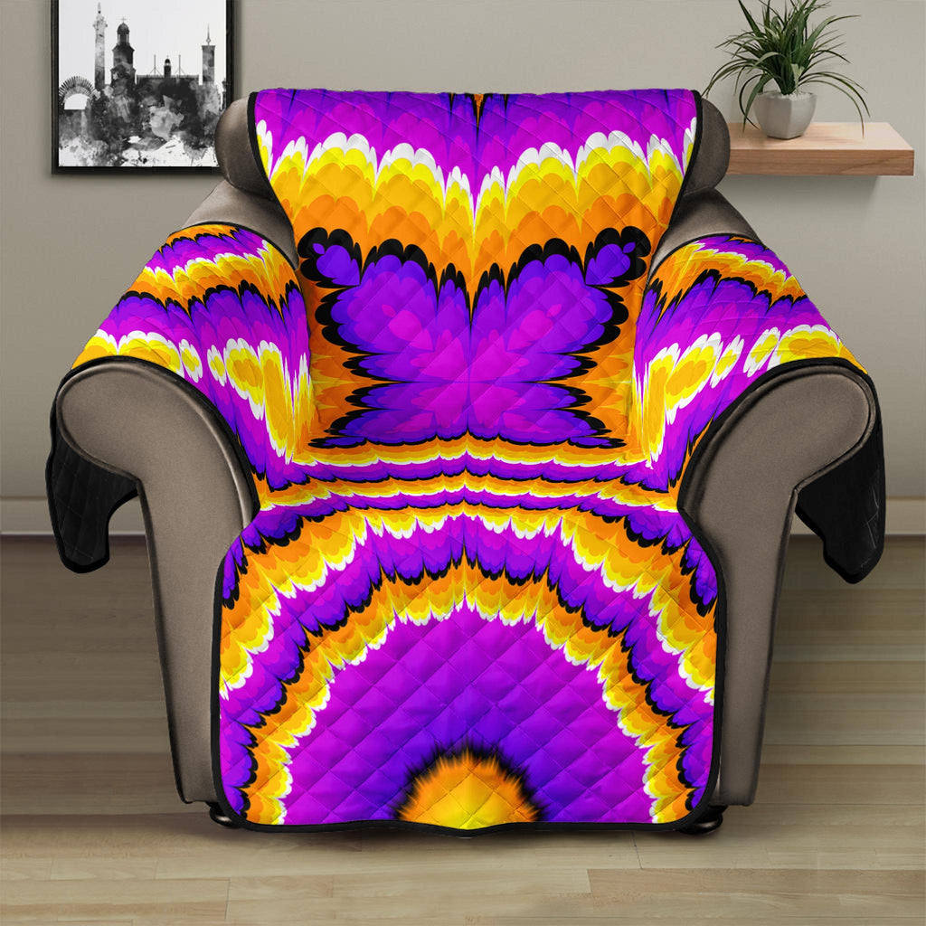 Yellow Explosion Moving Optical Illusion Recliner Protector