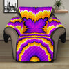 Yellow Explosion Moving Optical Illusion Recliner Protector