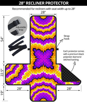 Yellow Explosion Moving Optical Illusion Recliner Protector