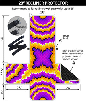 Yellow Explosion Moving Optical Illusion Recliner Protector