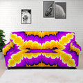 Yellow Explosion Moving Optical Illusion Sofa Cover