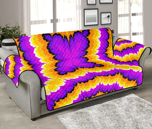 Yellow Explosion Moving Optical Illusion Sofa Protector