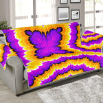 Yellow Explosion Moving Optical Illusion Sofa Protector