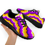 Yellow Explosion Moving Optical Illusion Sport Shoes GearFrost