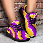 Yellow Explosion Moving Optical Illusion Sport Shoes GearFrost