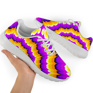 Yellow Explosion Moving Optical Illusion Sport Shoes GearFrost