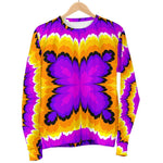 Yellow Explosion Moving Optical Illusion Women's Crewneck Sweatshirt GearFrost