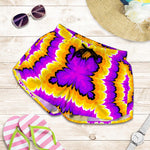 Yellow Explosion Moving Optical Illusion Women's Shorts