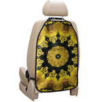Yellow Flower Kaleidoscope Print Car Seat Organizers