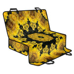 Yellow Flower Kaleidoscope Print Pet Car Back Seat Cover