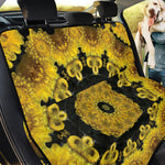Yellow Flower Kaleidoscope Print Pet Car Back Seat Cover