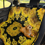 Yellow Flower Kaleidoscope Print Pet Car Back Seat Cover