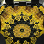 Yellow Flower Kaleidoscope Print Pet Car Back Seat Cover