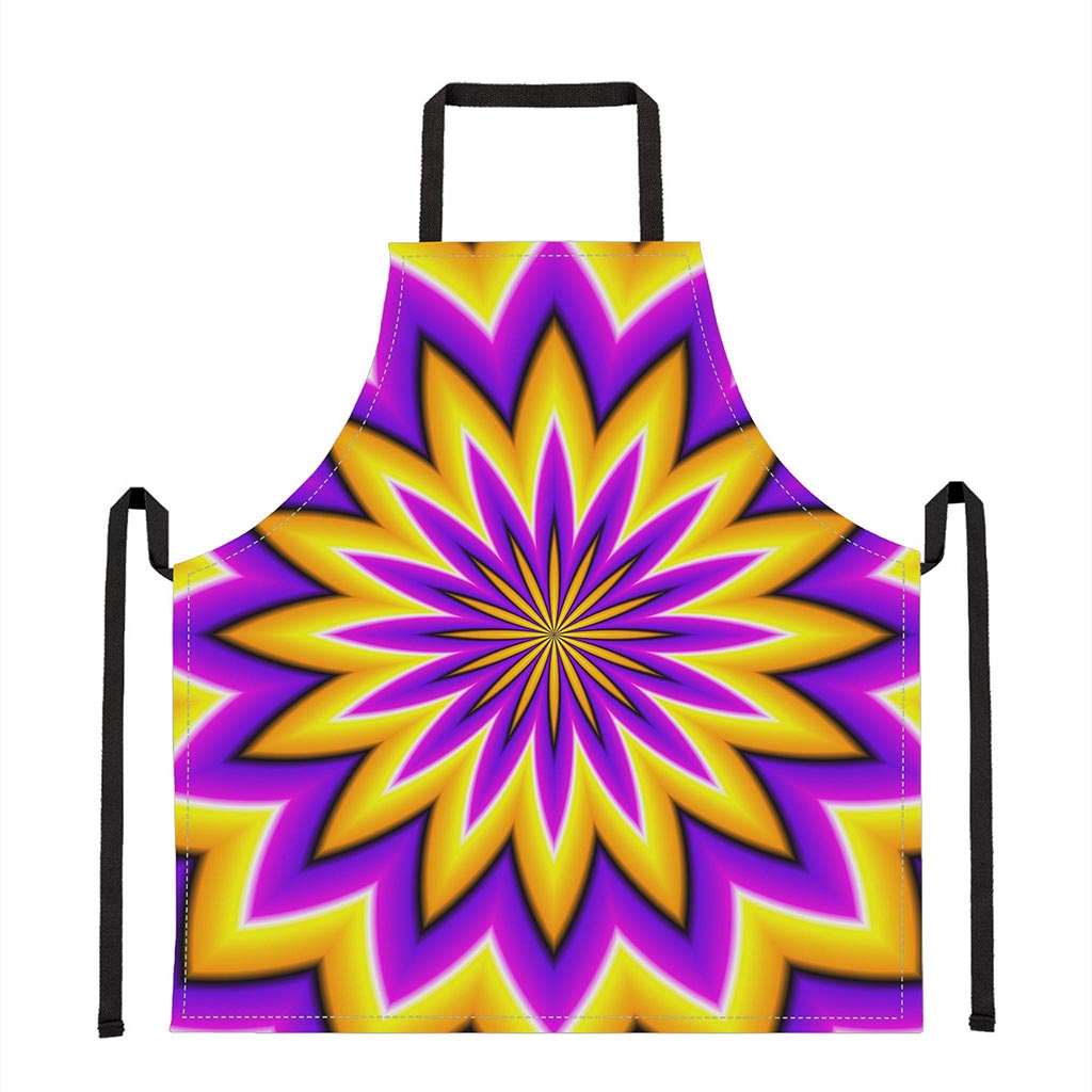 Yellow Flower Moving Optical Illusion Apron