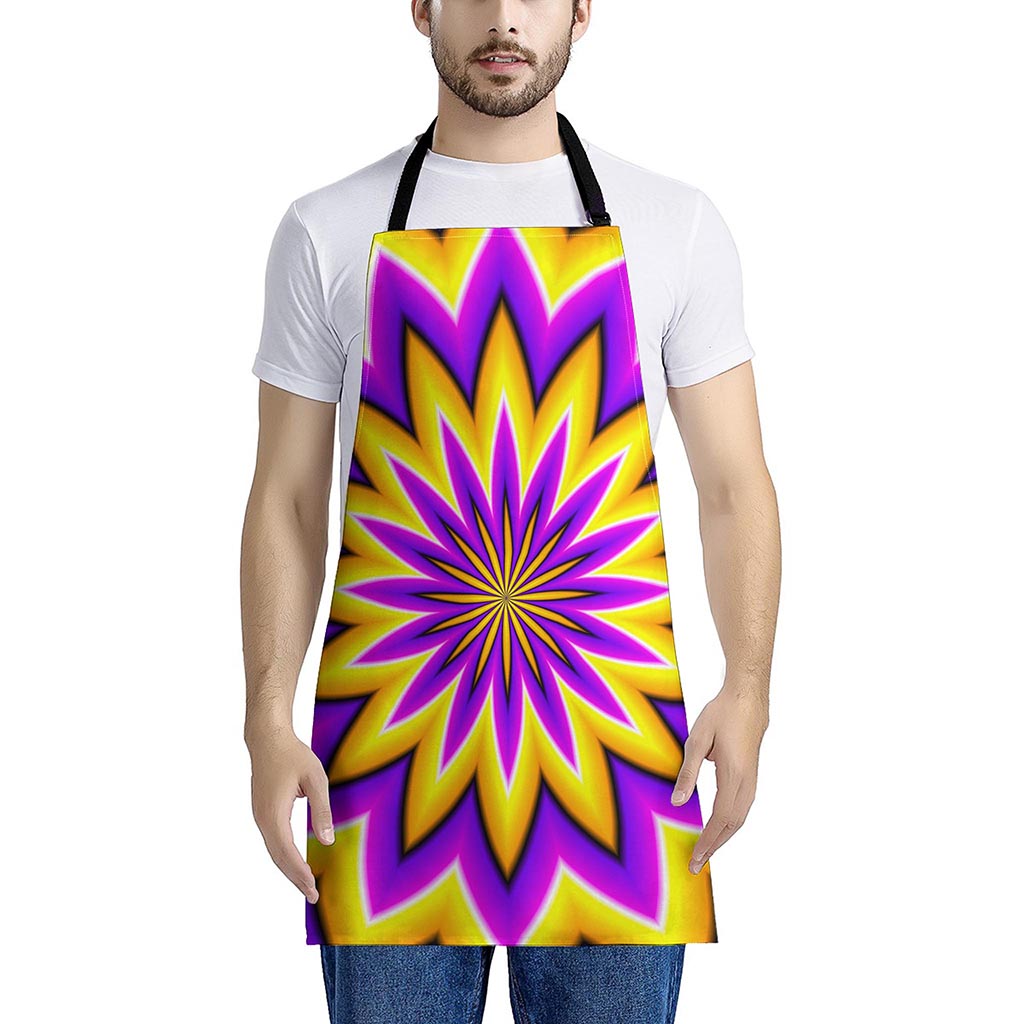 Yellow Flower Moving Optical Illusion Apron