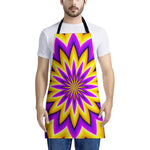 Yellow Flower Moving Optical Illusion Apron