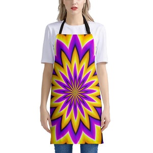 Yellow Flower Moving Optical Illusion Apron