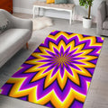 Yellow Flower Moving Optical Illusion Floor Mat