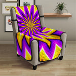 Yellow Flower Moving Optical Illusion Armchair Protector