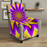 Yellow Flower Moving Optical Illusion Armchair Protector