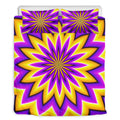 Yellow Flower Moving Optical Illusion Duvet Cover Bedding Set