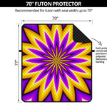 Yellow Flower Moving Optical Illusion Futon Protector