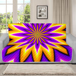 Yellow Flower Moving Optical Illusion Futon Protector