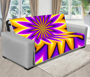 Yellow Flower Moving Optical Illusion Futon Protector