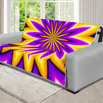 Yellow Flower Moving Optical Illusion Futon Protector