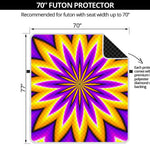 Yellow Flower Moving Optical Illusion Futon Protector