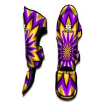 Yellow Flower Moving Optical Illusion Muay Thai Shin Guard