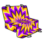 Yellow Flower Moving Optical Illusion Pet Car Back Seat Cover