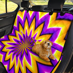 Yellow Flower Moving Optical Illusion Pet Car Back Seat Cover