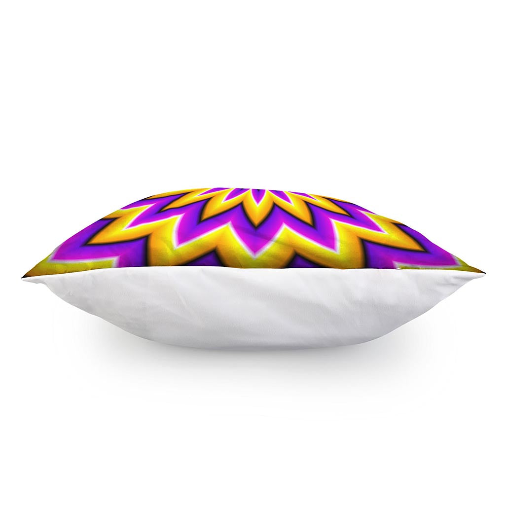 Yellow Flower Moving Optical Illusion Pillow Cover