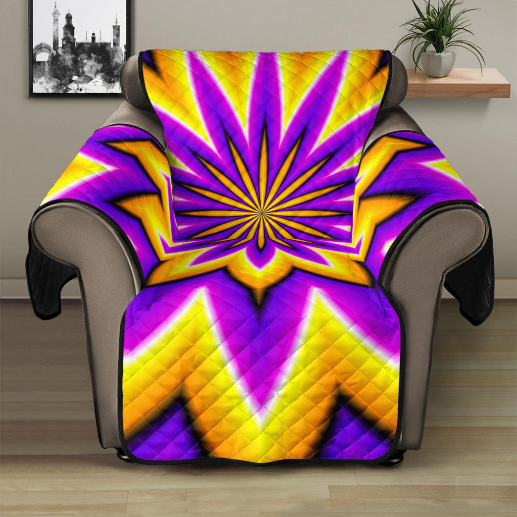 Yellow Flower Moving Optical Illusion Recliner Protector