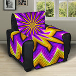 Yellow Flower Moving Optical Illusion Recliner Protector