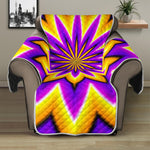 Yellow Flower Moving Optical Illusion Recliner Protector