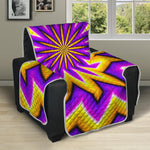 Yellow Flower Moving Optical Illusion Recliner Protector