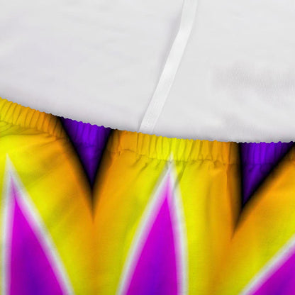 Yellow Flower Moving Optical Illusion Sofa Cover