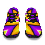 Yellow Flower Moving Optical Illusion Sport Shoes GearFrost